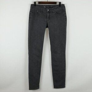 Prana Kara Women's Size 4/27 Gray Animal Print Mid Rise Skinny Jeans